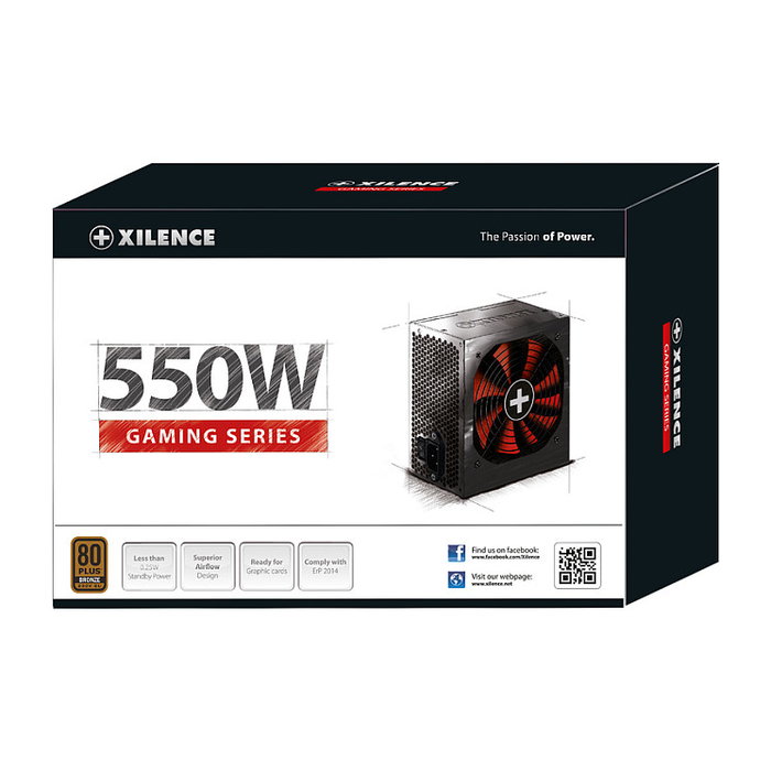 Xilence Performance A+ XN215 Fuente de Alimentación 550W 80 PLUS Bronze Negro ATX No Modular
