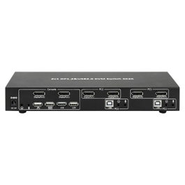 Techly 101928 Switch KVM 2/1 DisplayPort/USB con carcasa metálica