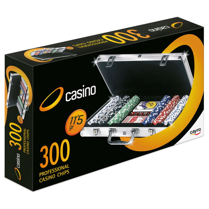 Cayro Maletín de Póker con 300 Fichas de 11,5 gr