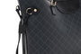 Lucky Bees 355 v2 Bolso Tote de Piel de Polivinilo Negro y Gris, 37x15x28 cm