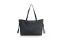 Lucky Bees 355 v2 Bolso Tote de Piel de Polivinilo Negro y Gris, 37x15x28 cm