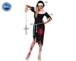 Disfraz Monja Sangrienta Mujer Adulto Zombie XL