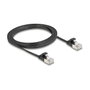 DeLOCK 81164 Cable de parcheo RJ45 plano Cat.6A U/FTP 1,5 m Negro