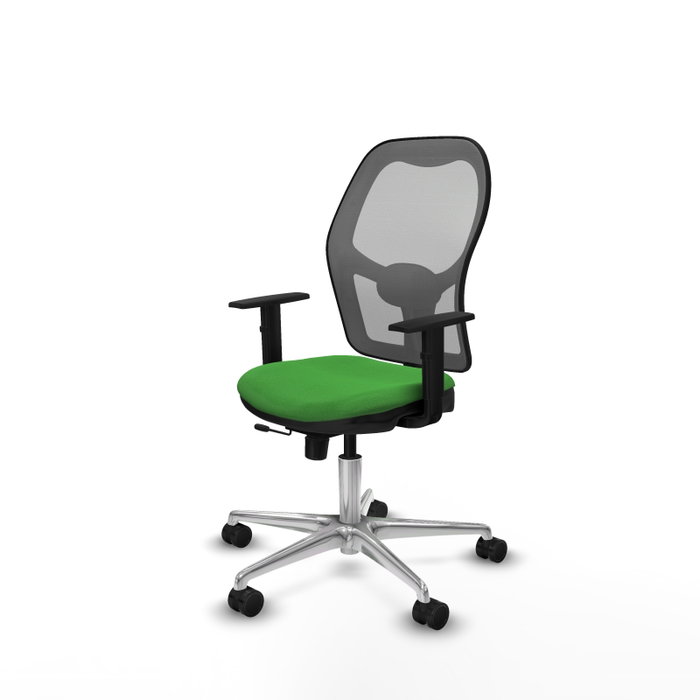PIQUERAS Y CRESPO Silla de oficina Jorquera con mecanismo Sincro/Traslack, Verde y Gris