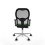 PIQUERAS Y CRESPO Silla de oficina Jorquera con mecanismo Sincro/Traslack, Verde y Gris