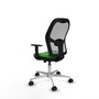 PIQUERAS Y CRESPO Silla de oficina Jorquera con mecanismo Sincro/Traslack, Verde y Gris