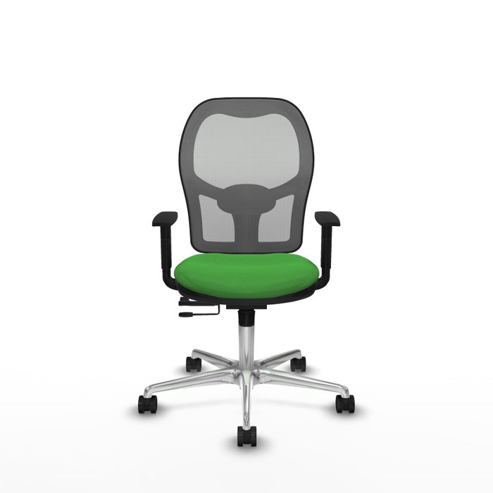 PIQUERAS Y CRESPO Silla de oficina Jorquera con mecanismo Sincro/Traslack, Verde y Gris