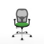 PIQUERAS Y CRESPO Silla de oficina Jorquera con mecanismo Sincro/Traslack, Verde y Gris