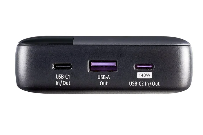 Intenso 7350060 Powerbank HE25000 25000 mAh Gris/Negro, PD 3.1 140W, Quick Charge 3.0, Indicación Digital, Carga Rápida Intenso 7350060 Powerbank HE25000 25000 mAh Gris/Negro, PD 3.1 140W, Quick Charge 3.0, Indicación Digital, Carga Rápida