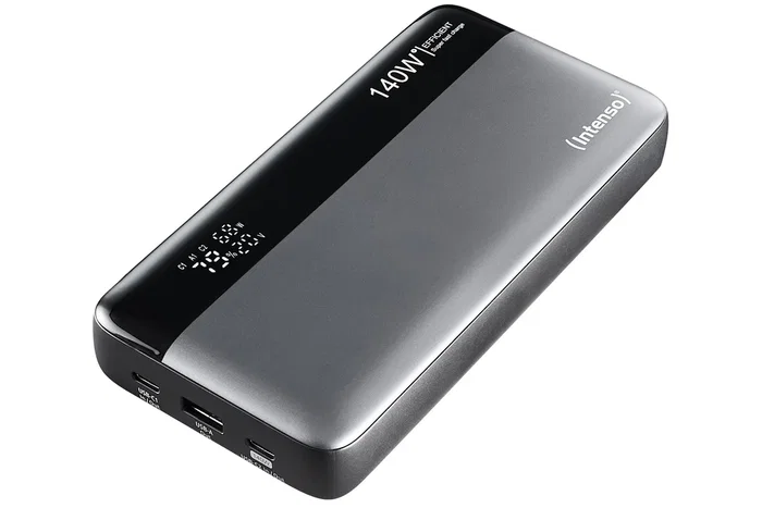 Intenso 7350060 Powerbank HE25000 25000 mAh Gris/Negro, PD 3.1 140W, Quick Charge 3.0, Indicación Digital, Carga Rápida Intenso 7350060 Powerbank HE25000 25000 mAh Gris/Negro, PD 3.1 140W, Quick Charge 3.0, Indicación Digital, Carga Rápida