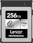 Lexar LCXEXSL256G-RNENG Tarjeta CFexpress Tipo B Profesional Silver, 256 GB, Lectura 1750MB/s, Escritura 1300MB/s