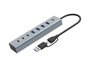 Conceptronic HUBBIES20G Hub USB 3.2 de 7 Puertos (3x USB-C y 4x USB-A)