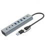 Conceptronic HUBBIES20G Hub USB 3.2 de 7 Puertos (3x USB-C y 4x USB-A)