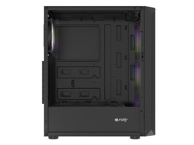 Fury Shobo SH4F RGB Caja Torre Media Negra con Ventana, 4 Ventiladores RGB, Sin Fuente de Alimentación