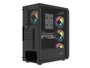 Fury Shobo SH4F RGB Caja Torre Media Negra con Ventana, 4 Ventiladores RGB, Sin Fuente de Alimentación