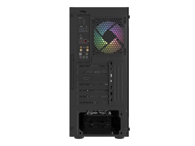 Fury Shobo SH4F RGB Caja Torre Media Negra con Ventana, 4 Ventiladores RGB, Sin Fuente de Alimentación