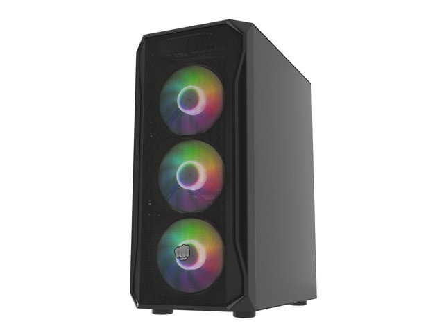 Fury Shobo SH4F RGB Caja Torre Media Negra con Ventana, 4 Ventiladores RGB, Sin Fuente de Alimentación