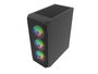 Fury Shobo SH4F RGB Caja Torre Media Negra con Ventana, 4 Ventiladores RGB, Sin Fuente de Alimentación