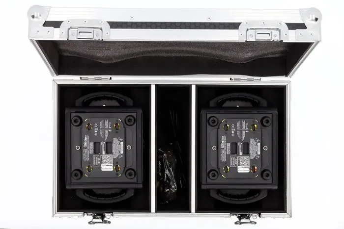 ALGAMLIGHT Flight-Case para 2 Cabezas Móviles MW19X15ZX con Compartimento para Accesorios y Ruedas