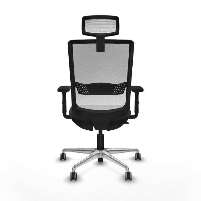 PIQUERAS Y CRESPO Silla de oficina Haches con mecanismo Sincro/Traslack, Gris oscuro y Blanco