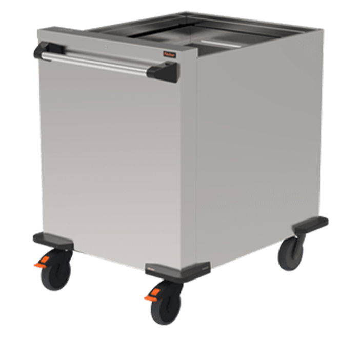 RIEBER Carro dispensador PG-GN 2/1, acero inoxidable, capacidad 300 kg, para cestas GN 2/1 C7 y C11