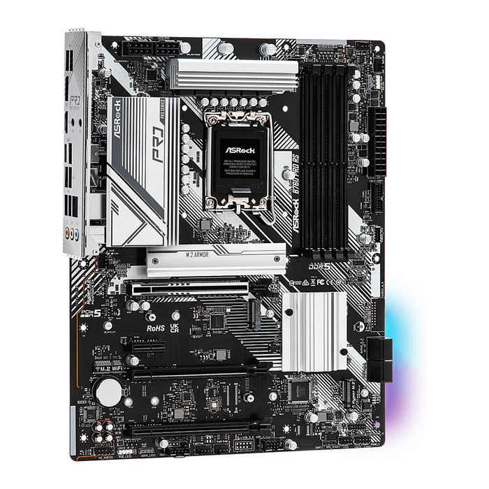 ASRock B760 PRO RS Placa Base ATX LGA 1700 Intel B760 DDR5 M.2 SATA USB 3.2 Gen 2 HDMI DisplayPort