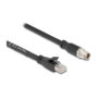 DeLOCK Cable de red M12 X-codificado 8 pin a RJ45 Cat.5e S/FTP 5 m Negro