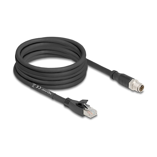 DeLOCK 80585 Cable de red M12 X-codificado 8 pin a RJ45 Cat.5e S/FTP 5 m Negro DeLOCK 80585 Cable de red M12 X-codificado 8 pin a RJ45 Cat.5e S/FTP 5 m Negro