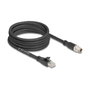 DeLOCK 80585 Cable de red M12 X-codificado 8 pin a RJ45 Cat.5e S/FTP 5 m Negro