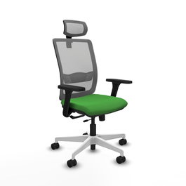 PIQUERAS Y CRESPO Silla de oficina Haches con mecanismo Sincro/Traslack Verde y Gris