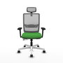 PIQUERAS Y CRESPO Silla de oficina Haches con mecanismo Sincro/Traslack Verde y Gris