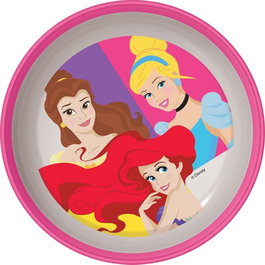 Principesse CZ11287 Cuenco Premium Bicolor Antideslizante con Gráficos Oficiales Disney