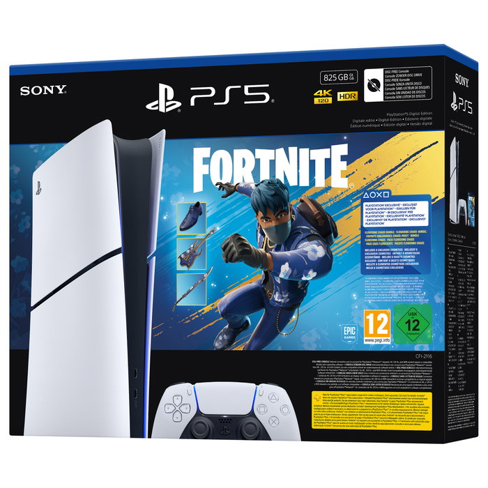 Sony PlayStation 5 Slim Digital Edition 825GB + Fortnite: Flowering Chaos Sony PlayStation 5 Slim Digital Edition 825GB + Fortnite: Flowering Chaos