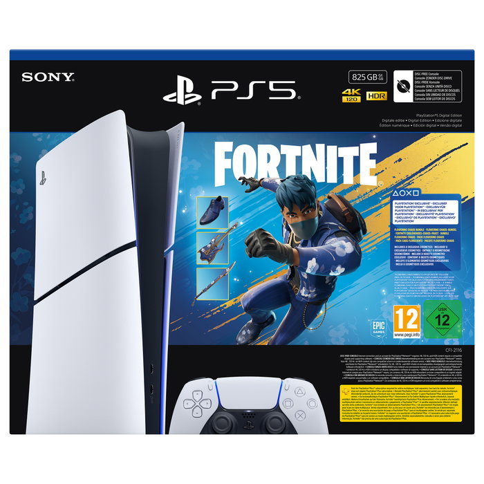 Sony PlayStation 5 Slim Digital Edition 825GB + Fortnite: Flowering Chaos Sony PlayStation 5 Slim Digital Edition 825GB + Fortnite: Flowering Chaos