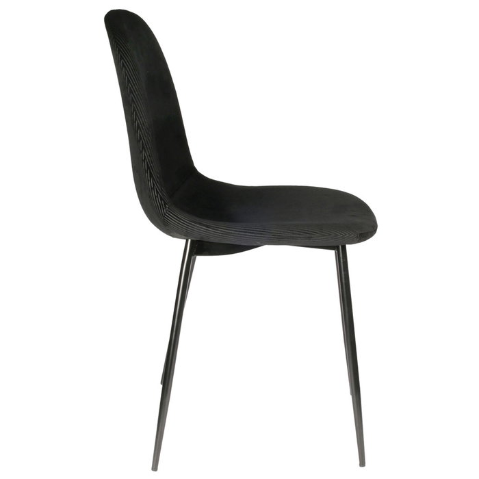 Home Deco Factory Silla Giulia Terciopelo Negra