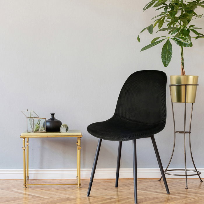 Home Deco Factory Silla Giulia Terciopelo Negra