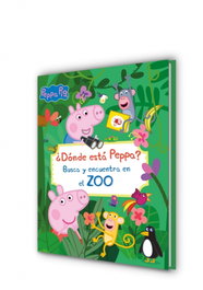 BEASCOA Peppa Pig. Libro juguete - ¿Dónde está Peppa? Busca y encuentra en el zoo