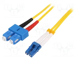 LOGILINK Cable de conexión de fibra óptica OS2 LC/UPC, SC/UPC 2m Duplex