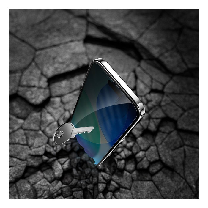 4smarts Second Glass Privacy para iPhone 17 con marco de montaje