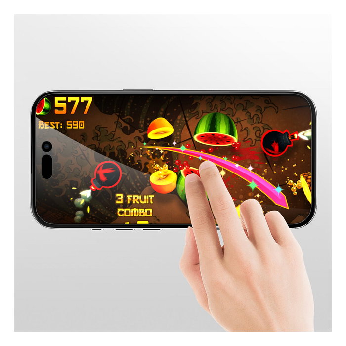 4smarts Second Glass Privacy para iPhone 17 con marco de montaje