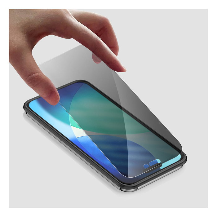 4smarts Second Glass Privacy para iPhone 17 con marco de montaje