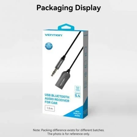 Vention NAIHG Receptor de Audio Bluetooth 5.4 para Coche con USB a Jack 3.5mm, Llamadas Manos Libres y Música Alta Fidelidad Vention NAIHG Receptor de Audio Bluetooth 5.4 para Coche con USB a Jack 3.5mm, Llamadas Manos Libres y Música Alta Fidelidad