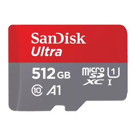 Sandisk SDSQUAC-512G-GN6FA Tarjeta MicroSDXC de 512 GB, Clase 10, UHS-I, Velocidad de Lectura 150 MB/s, Clase A1