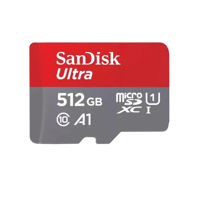 SanDisk SDSQUAC-512G-GN6FA Tarjeta de memoria MicroSDXC 512GB UHS-I Clase 10 A1 Velocidad 150MB/s Resistente (Gris/Rojo)
