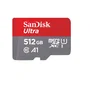 SanDisk SDSQUAC-512G-GN6FA Tarjeta de memoria MicroSDXC 512GB UHS-I Clase 10 A1 Velocidad 150MB/s Resistente (Gris/Rojo)
