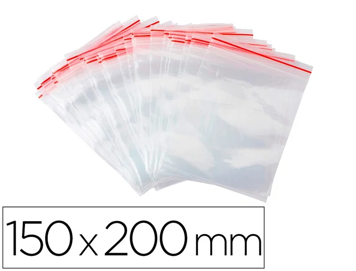 Q-connect Bolsa Plástico Autocierre 150x200 mm Paquete 100 Unidades Q-connect Bolsa Plástico Autocierre 150x200 mm Paquete 100 Unidades