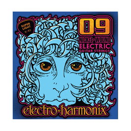 EHX Set 6 Cuerdas Calibre 09-42 para Guitarra Eléctrica, Acero Niquelado