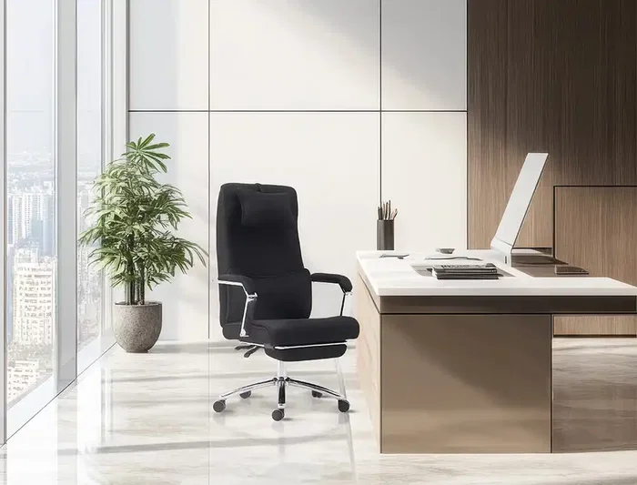 Q-connect Silla de Dirección Ravenna Malla Base Metálica Negro Altura Máx 1300mm Ruedas Premium