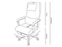 Q-connect Silla de Dirección Ravenna Malla Base Metálica Negro Altura Máx 1300mm Ruedas Premium