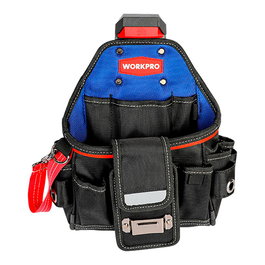Workpro Bolsa Cintura de Técnico con Cambio Rápido y Varios Bolsillos, Poliéster 1800D, Reflectante, 290 x 140 x 320 mm